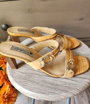 Vintage Brighton Raven Tan Women's Heeled Sandals